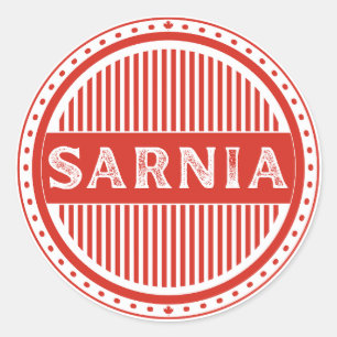 Sticker Rond Emblème de fierté de la ville de Sarnia – Identité