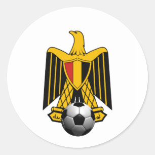 Sticker Rond Emblème de football d'aigle d'Égypte
