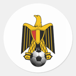 Sticker Rond Emblème de football d'aigle d'Égypte