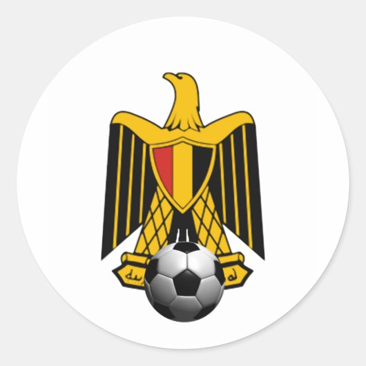 Sticker Rond Emblème de football d'aigle d'Égypte (Devant)