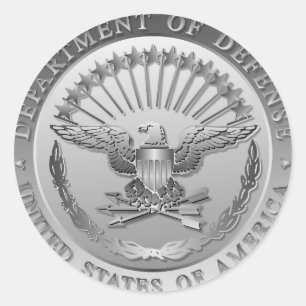 Sticker Rond Emblème de gouvernement de D.O.D