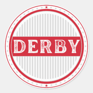 Sticker Rond Emblème de la fierté de Derby City - Identité angl