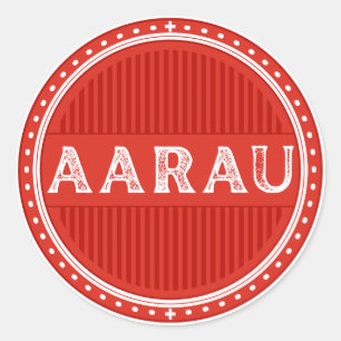 Sticker Rond Emblème de la fierté de la ville d'Aarau – Identit