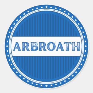 Sticker Rond Emblème de la fierté de la ville d'Arbroath – Iden