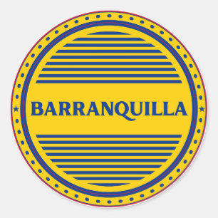 Sticker Rond Emblème de la fierté de la ville de Barranquilla I