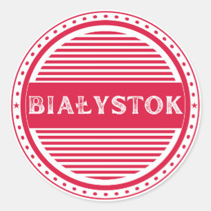 Sticker Rond Emblème de la fierté de la ville de Białystok – Id