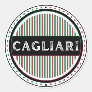 Sticker Rond Emblème de la fierté de la ville de Cagliari – Ide