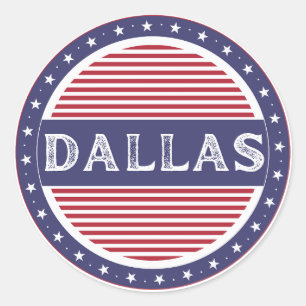 Sticker Rond Emblème de la fierté de la ville de Dallas – Ident