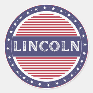 Sticker Rond Emblème de la fierté de la ville de Lincoln – Iden