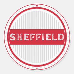 Sticker Rond Emblème de la fierté de la ville de Sheffield – Id
