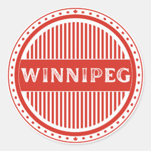 Sticker Rond Emblème de la fierté de la ville de Winnipeg – Ide