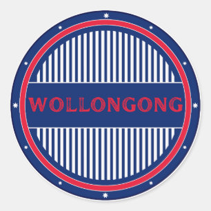 Sticker Rond Emblème de la fierté de la ville de Wollongong – I