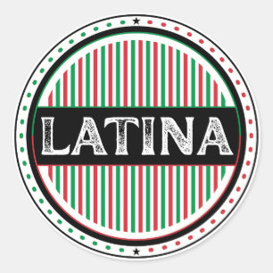Sticker Rond Emblème de la fierté de Latina City – Identité ita