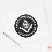 Sticker Rond emblème de la franc-maçonnerie (Enveloppe)