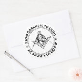 Sticker Rond emblème de la franc-maçonnerie (Enveloppe)