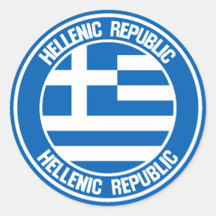 Sticker Rond Emblème de la Grèce
