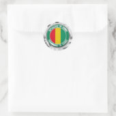 Sticker Rond Emblème de la Guinée (Sac)