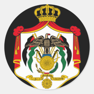 Sticker Rond emblème de la Jordanie