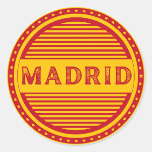 Sticker Rond Emblème de la Madrid City Pride – Identité espagno