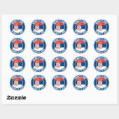 Sticker Rond Emblème de la Serbie (Feuille)