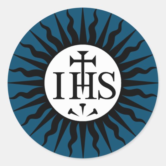 Sticker Rond Emblème de la Société de Jésus (Devant)