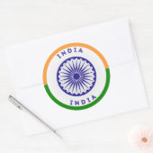 Sticker Rond Emblème de l'héritage de l'Inde (Enveloppe)