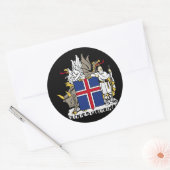 Sticker Rond emblème de l'islande (Enveloppe)