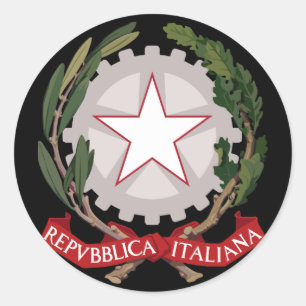 Sticker Rond emblème de l'italie