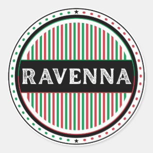 Sticker Rond Emblème de Ravenna City Pride – Identité italienne