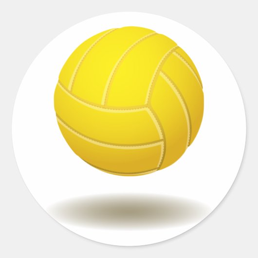 Sticker Rond Emblème de volley-ball cool 2 (Devant)