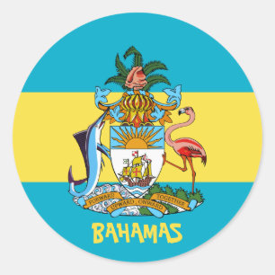 Sticker Rond emblème des Bahamas