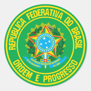 Sticker Rond Emblème du Brésil