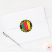 Sticker Rond Emblème du Cameroun (Enveloppe)