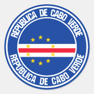 Sticker Rond Emblème du Cap-Vert