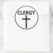 Sticker Rond Emblème du clergé pour les pasteurs, les révérends (Sac)