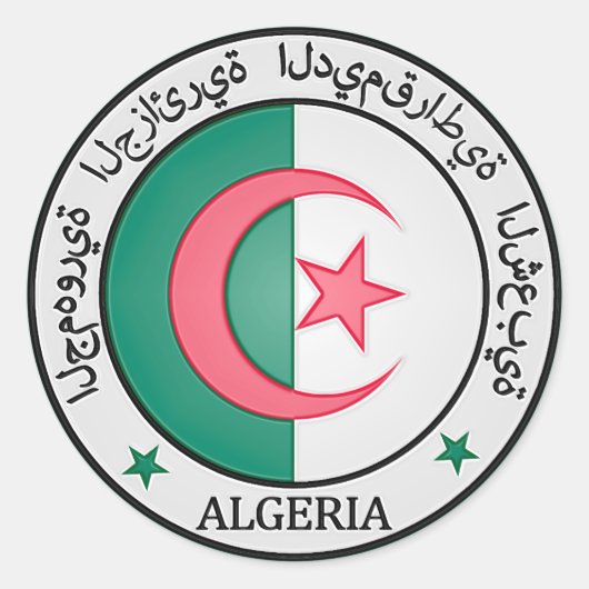 Sticker Rond Emblème du cycle algérien (Devant)