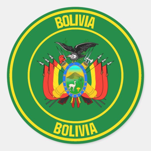 Sticker Rond Emblème du cycle bolivien (Devant)
