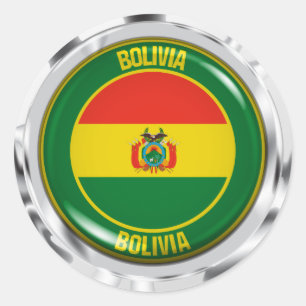Sticker Rond Emblème du cycle bolivien
