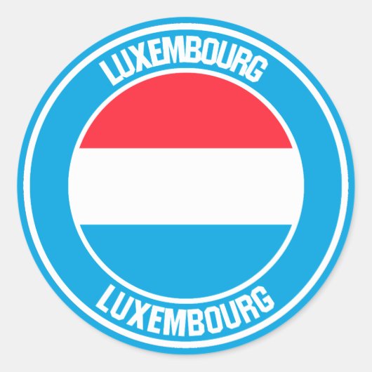 Sticker Rond Emblème du cycle de Luxembourg (Devant)
