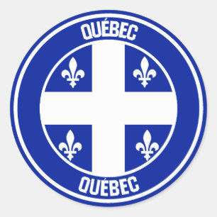 Sticker Rond Emblème du Cycle de Québec