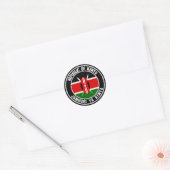 Sticker Rond Emblème du cycle du Kenya (Enveloppe)