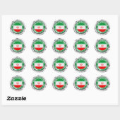 Sticker Rond Emblème du cycle iranien (Feuille)