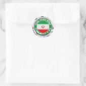 Sticker Rond Emblème du cycle iranien (Sac)