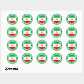 Sticker Rond Emblème du cycle iranien (Feuille)