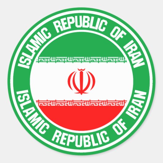 Sticker Rond Emblème du cycle iranien (Devant)