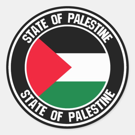 Sticker Rond Emblème du cycle palestinien (Devant)