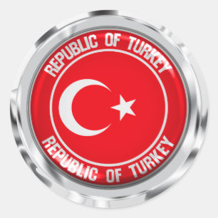 Sticker Rond Emblème du cycle turc