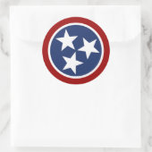 Sticker Rond Emblème du drapeau du Tennessee (Sac)