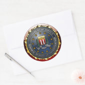 Sticker Rond Emblème du FBI (Enveloppe)