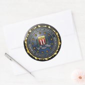Sticker Rond Emblème du FBI (Enveloppe)